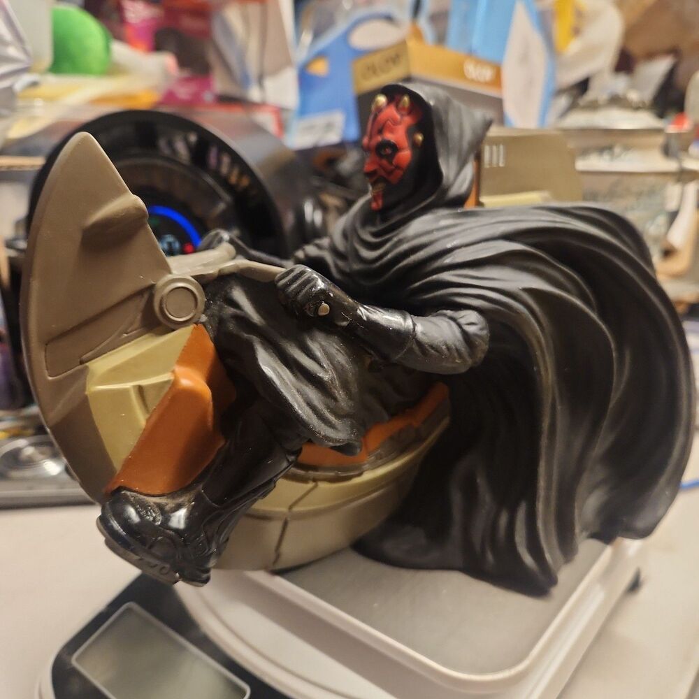 Star Wars Episode 1 DARTH MAUL COIN BANK Sith Speeder Bike Applause 1999